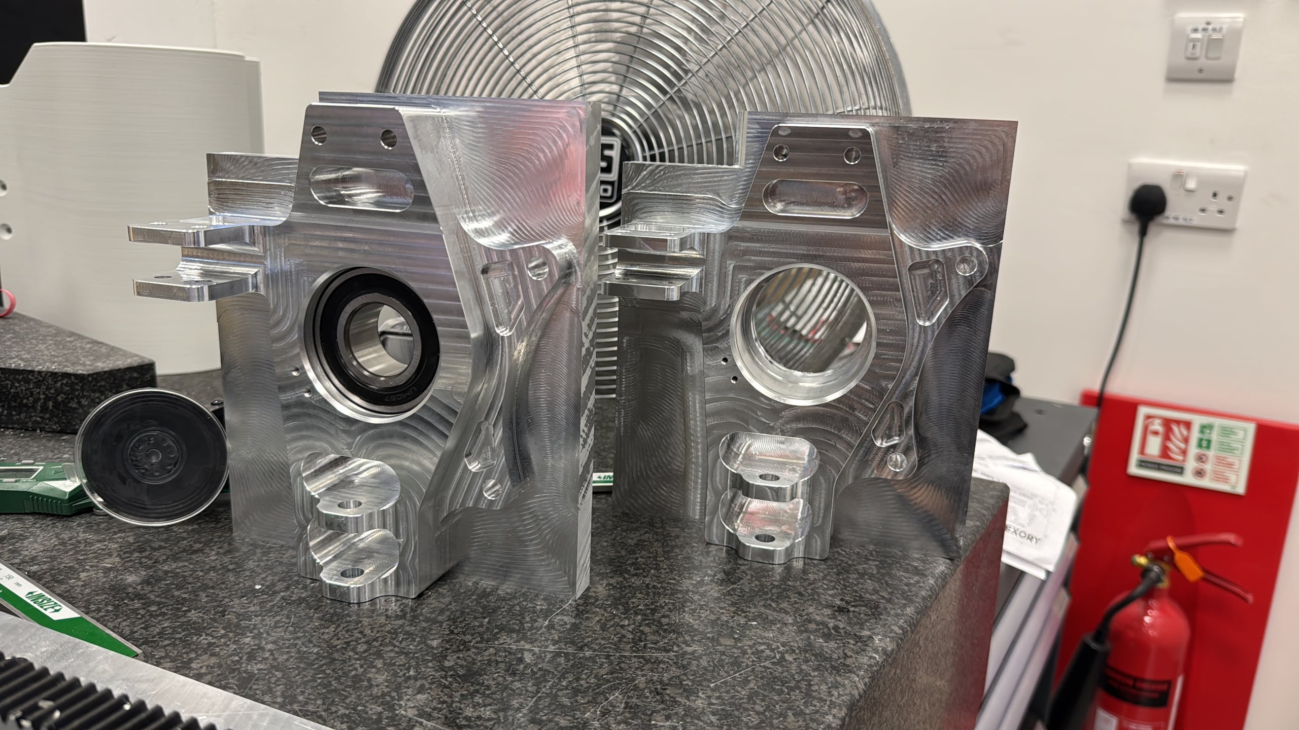 Op 2 pocket milling — internal pocket geometry and caliper mount features